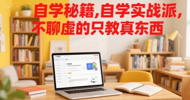 自学秘籍，自学实战派，不聊虚的只教真东西网赚库-项目库-轻创网-中创网-福缘网-冒泡网-资源之家-魔方项目库网赚库
