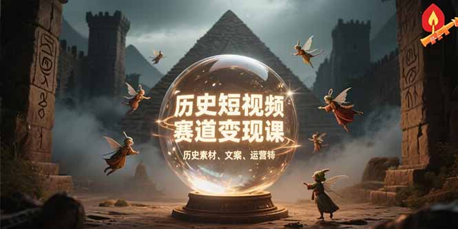历史短视频赛道变现课，百集素材库应用，文案剪辑技巧，账号运营全案网赚库-项目库-轻创网-中创网-福缘网-冒泡网-资源之家-魔方项目库网赚库