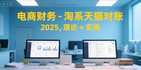 电商财务-淘系天猫对账2025，理论+实操网赚库-项目库-轻创网-中创网-福缘网-冒泡网-资源之家-魔方项目库网赚库